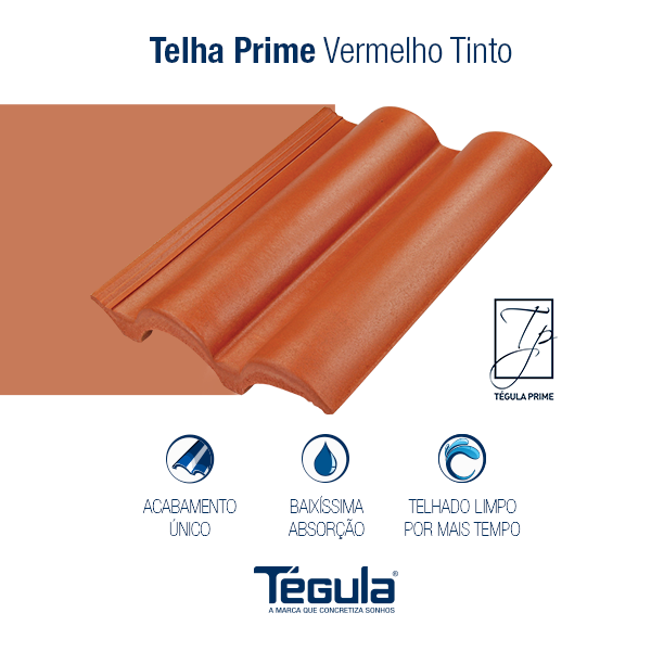 Telha Prime Vermelho Tinto